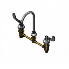 T&S Brass B-2866-04L - Medical Faucet, Deck Mount, 12'' Centers, Swivel/Rigid GN w/2.2 GPM, 4'' Wrist