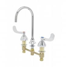 T&S Brass B-2866-05FC15 - Concealed Widespread Faucet, 8'' Centers, 133XP-F15 Swivel Gooseneck, 1.5 GPM Flow Contr