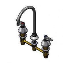 T&S Brass B-2866-CR5XPF15 - 8'' Medical Faucet, XP Plain-End Gooseneck, Ceramas, 1.5 GPM Flow Control Disc