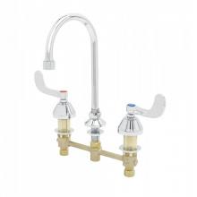 T&S Brass B-2866-QT-21VR - Medical Faucet, 8'' c/c, 1/4 Turn Eternas, Swivel Gooseneck, B-0199-21-VRF Aerator