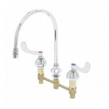 T&S Brass B-2872 - Medical Faucet, 8'' Centers, 135X Swivel Gooseneck, Non-Splash Aerator, Ceramas, 4'