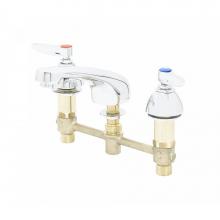 T&S Brass B-2990-F12 - Concealed Widespread Faucet, 8'' Centers, 5'' Cast Spout, 1.2 GPM Aerator, Lev