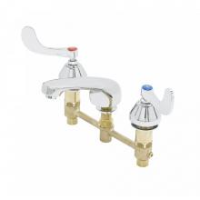 T&S Brass B-2990-WH4-F12 - Concealed Widespread Faucet, 8'' Centers, 5'' Cast Spout, 1.2 GPM Aerator, 4&a