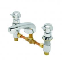T&S Brass B-2991-PA - Metering Fct, Deck Mount, 8'' Centers, Cast Spout w/ 2.2 GPM Aerator, PA Metering
