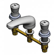 T&S Brass B-2991-WS - Lavatory Faucet, Push Button Self Closing Cartridges, 8'' Center, Cast Spout & 1.5 G