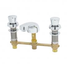 T&S Brass B-2991 - Lavatory Faucet, Push Button Self-Closing Cartridges, 8'' Center, Cast Spout
