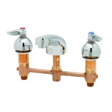 T&S Brass B-2992 - Lavatory Faucet, Concealed Body, Swivel Joint, 8'' Centers, Cast Spout, Lever Handles