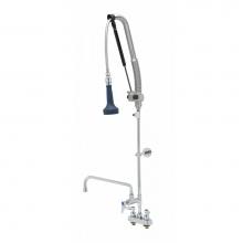 T&S Brass B-5110-12CRB8TP - Pull-Down PRU w/ 12'' ADF, Cerama Cartridges, Lever Handles & Wall Bracket