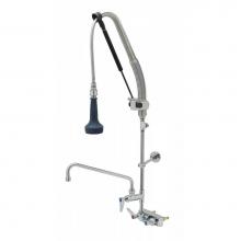 T&S Brass B-5115-12CRB8TP - Pull-Down PRU w/ 12'' ADF, Cerama Cartridges, Lever Handles & Wall Bracket