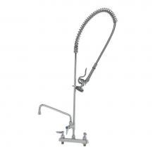 T&S Brass B-5120-12-B - 8'' Deck Mount Workboard Pre-Rinse unit W/Eterna, B-0107, 12'' Add-On Faucet &