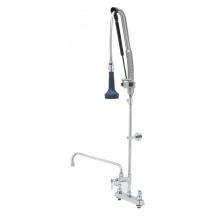 T&S Brass B-5120-12CRB8TP - Pull-Down PRU w/ 12'' ADF, Cerama Cartridges, Lever Handles & Wall Bracket