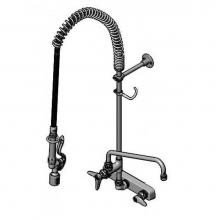 T&S Brass B-5125-12-CRBJ - 8'' Wall Mount Workboard Pre-Rinse unit W/Cerama, B-0107-J, 12'' Add-On Faucet