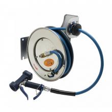 T&S Brass B-7132-05 - Hose Reel, Open, Stainless Steel, 3/8'' x 35' Hose, Front Trigger Water Gun