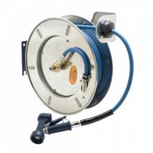 T&S Brass B-7142-02 - Hose Reel, Open, Stainless Steel, 3/8'' x 50' Hose, Rear Trigger Water Gun