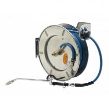 T&S Brass B-7142-10 - Hose Reel, 3/8'' ID x 50' Hose, Open SS Reel, EB-2322 Extended Spray Wand