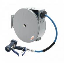 T&S Brass B-7222-C05 - Hose Reel,Enclosed,Epoxy Coated Steel,30'Hose,3/8''ID with Front Trigger Water Gun