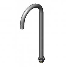 T&S Brass BF-0136-X - Big-Flo Swivel Gooseneck, Plain Tip, 12-1/4'' Clearance, 6-1/16'' Spread