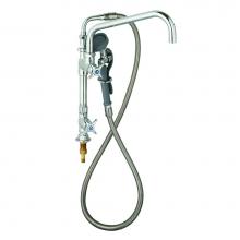 T&S Brass BF-0176 - BIG-FLO Assembly: Control Valve, Add-On Faucet & 12'' Nozzle, Angled Spray Unit