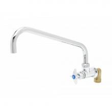 T&S Brass BF-0299-14 - Single Wall Mount Big-Flo Faucet, 14'' Swing Nozzle, 00LL Street Elbow