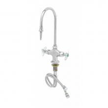 T&S Brass BL-5700-01 - Lab Mixing Faucet, Swivel/Rigid Gooseneck, Serrated Tip,