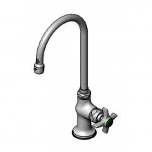 T&S Brass BL-5705-04 - Lab Faucet, Single Temp. Control, Swivel/Rigid Gooseneck, Aerator, 1/2'' NPT Male Inlet