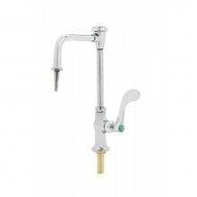 T&S Brass BL-5707-01CRWH4 - Lab Faucet, Single Temp, VR, Vacuum Breaker Nozzle, Serrated Tip, Cerama, 4'' Wrist Hand