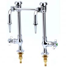 T&S Brass BL-5707-03 - Lab Faucet, Vandal Resistant, Dual Vac. Breaker Nozzles, Clamp Brace Assembly