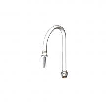 T&S Brass BL-5709-02 - Lab Faucet, Single Temp, Swivel Gooseneck, Serrated Tip, 1/2'' NPSM Male Shank