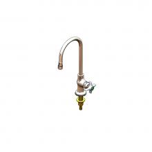 T&S Brass BL-5709-04 - Lab Faucet, Single Temp., Swivel/Rigid Gooseneck, Aerator Outlet, 1/2'' NPSM Male Shank