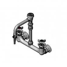 T&S Brass BL-5725-09 - Lab Mixing Faucet, Wall Mount, Swivel Vacuum Breaker Nozzle, Serrated Tip, 4-Arm Handles