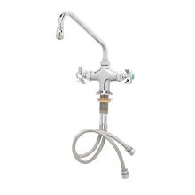 T&S Brass BL-5750-01 - Lab Vertical Mixing Faucet, 9'' Lab Nozzle, 4-Arm Handle
