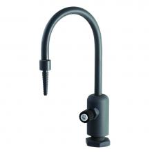T&S Brass BL-9505-02 - Lab Faucet, Single Control, Grey PVC, Rigid Gooseneck, Serrated Tip, 1/2'' NPT Female In