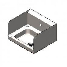 T&S Brass CH-W1715-S - Hand Wash Sink w/ Backsplash, Side Shields, Drain Assembly and Mounting Bracket