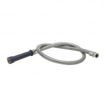 T&S Brass EB-0144-H - 144'' Flexible Stainless Steel Hose, Blue Grip Handle