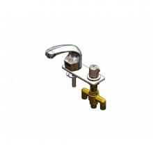 T&S Brass EC-3102-SMT4V05 - ChekPoint Elec Faucet, Deck Mt, Spout, Side Mt TMV, 4'' C-C Deck Plate, 0.5 GPM