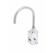 T&S Brass EC-3130-XP-F15 - ChekPoint Above-Deck Sensor Faucet, Single Hole Deck Mount, Plain-End Gooseneck, 1.5 GPM