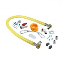 T&S Brass HG-2D-36SK-FF - Gas Hose w/ 3/4'' NPT x 36'', SwiveLinks, Cable Kit, Ball Valve, Gas Elbows, N