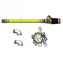 T&S Brass HG-4D-48G-K - 3/4'' NPT x 48'' Gas Hose, Quick-Disconnect Valve (QDV), Cable Kit & Stree