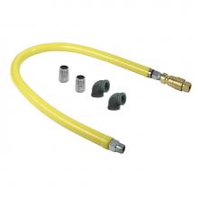 T&S Brass HG-4E-48-FF - Gas Hose w/ Quick-Disconnect, 1'' NPT x 48'', Gas Elbows & Nipples