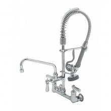 T&S Brass MPX-8WCN-08-CR - Mini-PRU: 8'' Wall Mount Faucet, 8'' Swing Nozzle, Ceramas, B-0107-035, Club H