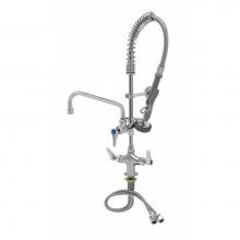 T&S Brass MPZ-2DLN-08-CRF - Mini-PRU: B-0113 Style w/ B-0107, 8'' Swing Nozzle, Cerama, Lever Handles, Swivel Coupli