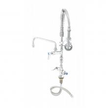 T&S Brass MPZ-2DWV-08 - Mini-Pre-Rinse unit w/ B-0107, 8'' Swivel Nozzle, Vb, Wrist Handles & Eternas