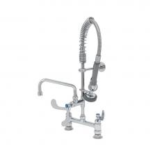 T&S Brass MPZ-8DWN-08-CR - EasyInstall Mini-PRU: 8'' Deck Mount, B-0107, 8'' Swing Nozzle, Ceramas, &