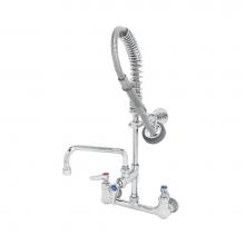 T&S Brass MPZ-8WLN-08 - Mini PRU: 8'' Wall Mount Base, B-0107, 8'' Swivel Nozzle, Lever Handles, Wall