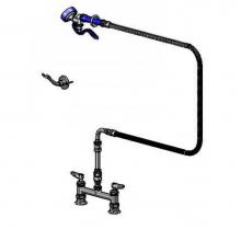 T&S Brass P3-8DESV00NCJZF - Pet Grooming: 8'' Deck Mount, Ceramas, VB, 60'' SS Flex Hose, EB-0107-035 Angl