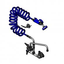 T&S Brass PG-8WSAN-12 - Pet Groom: Wall Mount No Vacuum Breaker , B-155 034A, 062X, Coil Hose, Alum Spray