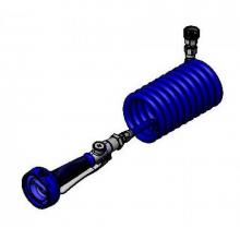 T&S Brass PJ-108H-CH03 - Pet Market: Hi-Flow Jet Spray, Blue Coiled Hose, 1/2'' NPT Female Inlet Adapter