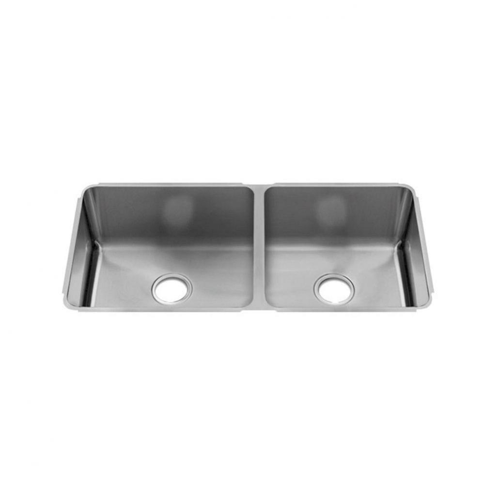 Classic Sink Undermount, Double L18X16X10 R15X16X8