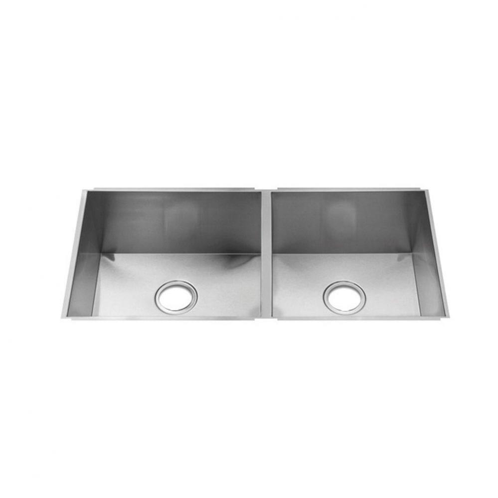 Urbanedge Sink Undermount, Double L18X16X10 R15X16X8