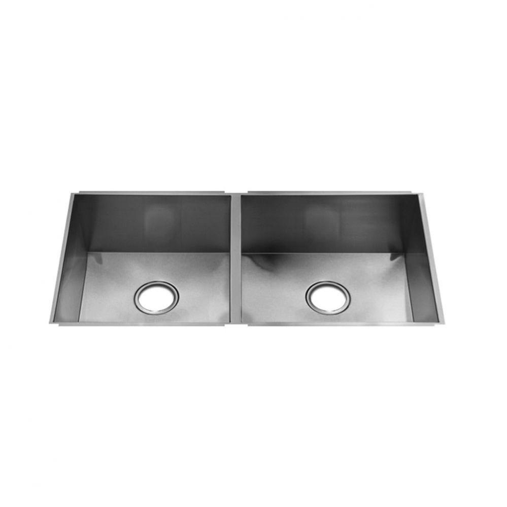 Urbanedge Sink Undermount, Double L15X16X8 R18X16X8